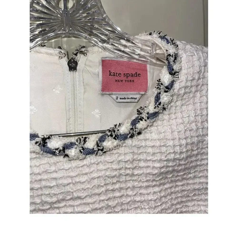 kate spade white tweed dress